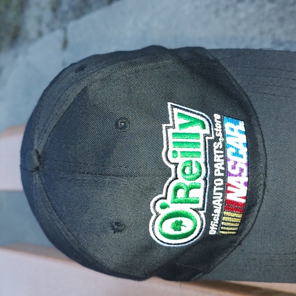 O'Reilly Auto Parts Nascar Racing Hat Cap Black Adult Strapback - Picture 2 of 9
